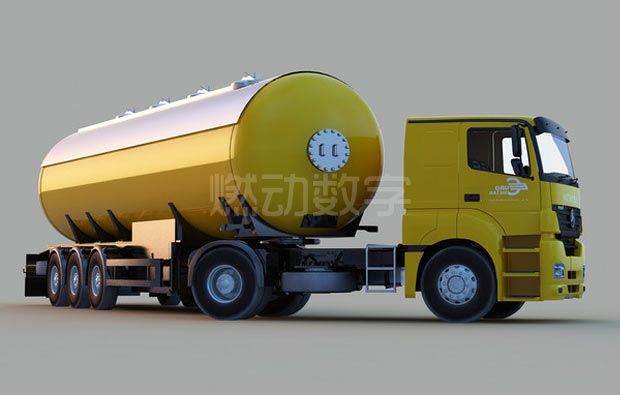 油罐车（危险品车）三维动画仿真演示