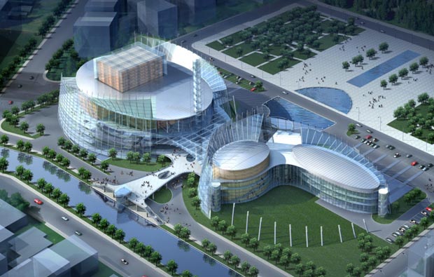 场馆建设工程施工演示